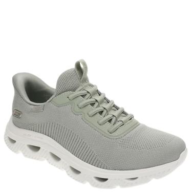 Imagem de Skechers Tênis feminino Glide Step Arc Waves – Sem cadarço, Oliva, 39
