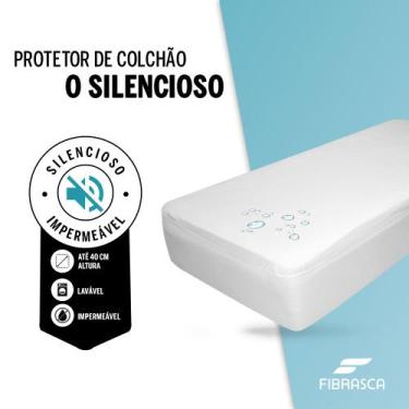 Imagem de Protetor de Colchão Impermeável O Silencioso Fibrasca 96% Poliéster e 