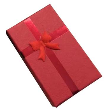 Imagem de MotiveTech Caixa de Papelão para Joias, Caixa de Presente para Joias, Caixa de Luxo com Laço para Colar, Brincos E Anéis, Pequena Caixa de Presente para Armazena