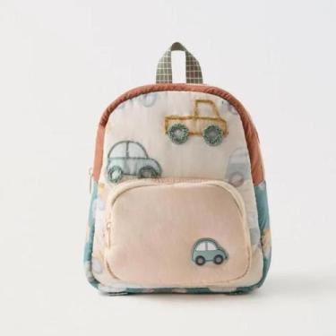 Imagem de Mochila Infantil Fofa E Moderna, Leve, Com Bordado De Carro, Multifunc