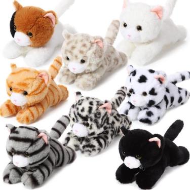 Imagem de Bichos de pelúcia Libima Cat, 20 cm, gatinhos de pelúcia, 8 peças de f