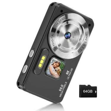 Imagem de Câmera digital MINIBEAR 4K 64MP Point and Shoot com cartão de 64GB