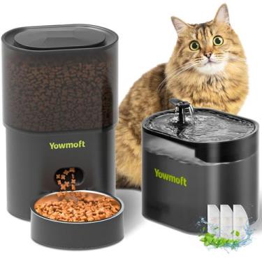 Imagem de Alimentador automático para gatos e fonte para gatos YOWMOFT 3L para a