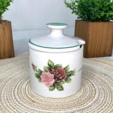 Imagem de Açucareiro de porcelana branca decorada 250 ml - Ama artes