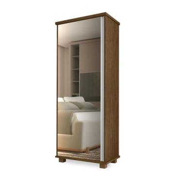 Imagem de Armário Multiuso Splendore 1 Porta com Espelho Malbec - Bela Móveis - 