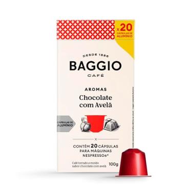 Imagem de Cápsulas de Café Baggio Café Aroma Chocolate com Avelã, compatível com Nespresso, contém 20 cápsulas