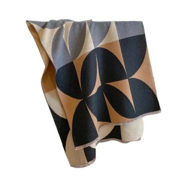 Imagem de Cachecol Poncho de Inverno Feminino em Caxemira - Estampa Floral - Xal