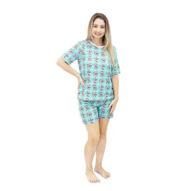 Imagem de Pijama Feminino Curto Divertido Macaquinhos - Alegria de Montar, GG