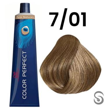 Imagem de Wella Perfect Color 7/01 Louro Médio Natural Acinzentado Pure Naturals