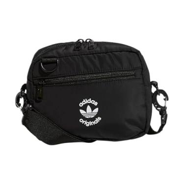 Imagem de adidas Originals Bolsa tiracolo Originals Puffer and Pouch, preta/branca, tamanho único, Preto/branco, One Size, Bolsa tiracolo original