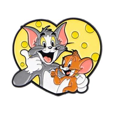 Imagem de Broches De Esmalte De Gato E Rato De Anime Para Crianças, Distintivo D