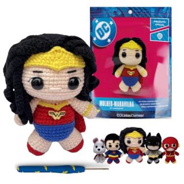 Imagem de Kit Amigurumi Coleção DC Super Friends Linhas Corrente Oficial DC Comics | Crochê | 5 Personagens | Receita Inclusa (Mulher-Maravilha)