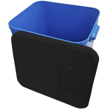 Imagem de Container Canister Tampa Black 15Kg Porta Ração Cachorro Gato Plástico Tampa Protege Furacão Pet(Azul)