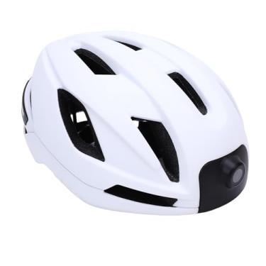 Imagem de GOWENIC Capacete de Bicicleta, Com Câmera Bluetooth 1080p HD Video Video Recorder Wi -Fi Smart Cycling Helmet Com Música Traseira Light Music, para adultos: Homens, Mulheres (Branco)