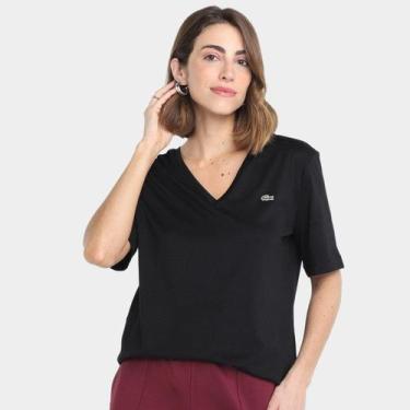 Imagem de Camiseta Lacoste Casual Feminina, Preto, G