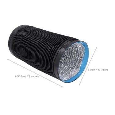 Imagem de Duto flexível isolado de 7 polegadas, mangueira de exaustão de ventilação espessada em alumínio PVC, adequado para aquecimento de cozinhas de resfriamento