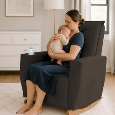 Imagem de Poltrona de Amamentação Balanço Quarto de Bebe Mamãe Agata - Bl DECOR,