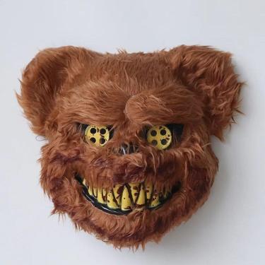 Imagem de Mascara Festa Halloween Urso Terror Marrom Assustador
