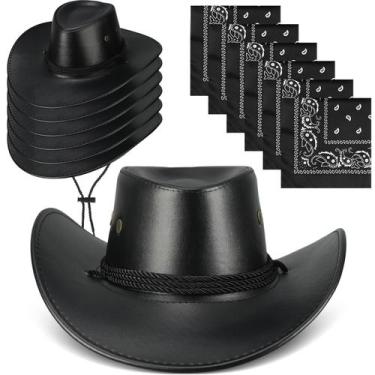 Imagem de Chapéu de caubói e bandana Zhanmai Western Party Traje x12