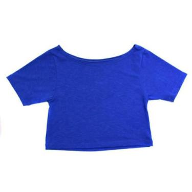 Imagem de Blusa Cropped Feminina Casual Super Leve Moda Blogueirinha - L7, Azul,