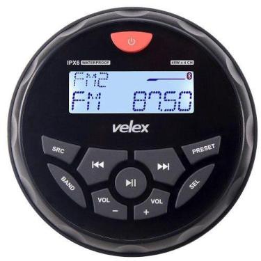 Imagem de Rádio Velex Marinizado Stereo Am/Fm Mp3 Bluetooth USB