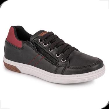 Imagem de Sapatênis Infantil Masculino Escolar Zíper Lateral Elástico Rovetto Pr