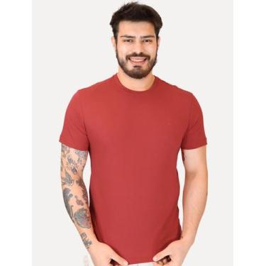 Imagem de Camiseta Aramis Masculina Basic Lisa Mono Logo Vermelha, M/M