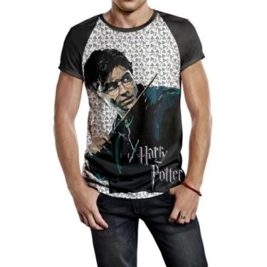 Imagem de Camiseta Raglan Masculina Full Print Harry Potter Ref:390 - smoke, Pre
