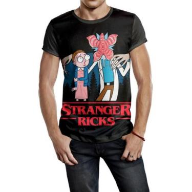 Imagem de Camiseta Masculina Stranger Ricks Rick And Morty Ref:611 - smoke, Pret