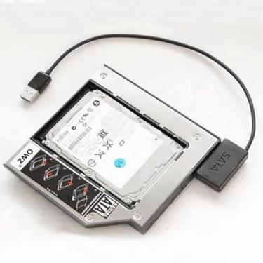 Imagem de Adaptador Drive Dvd Mini Sata Slimline Para Usb