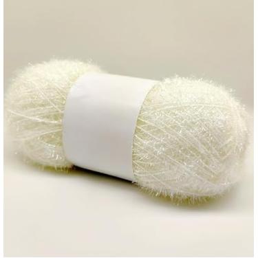 Imagem de Fio de tricô brilhante de Natal, fio brilhante para crochê e tricô, 100% poliamida, 50 g, 100 m, 50 gramas