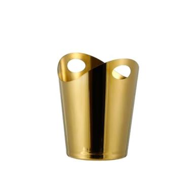 Imagem de baldes de gelo Balde de gelo em aço inoxidável para bebidas, ideal para vinho, champanhe, cerveja, karaokê, clubes, bares e festas(Gold)