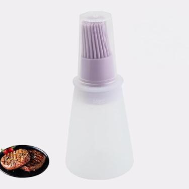 Imagem de 1 pincel de silicone com marcações de medição – Escova resistente ao calor para churrasco e cozinha, ótima para grelhar, assar e cozinhar – antiaderente, fácil de limpar, perfeita para cozinhas