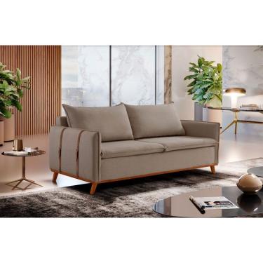 Imagem de Sofá Fixo Living Argos 2,00m 03 Lugares Txr Bege