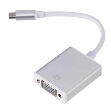 Imagem de HBFQMDJLX Adaptador USB C para VGA, tela HD 1080p, suporte para modo de espelho e extensão, capa de alumínio, compatível com USB 3.1, adequado para computadores e projetores
