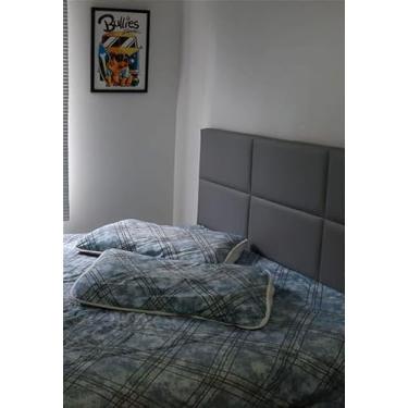 Imagem de Cabeceira Estofada King 6 Blocos Não é Segredo Facto Cinza Escuro 195x60