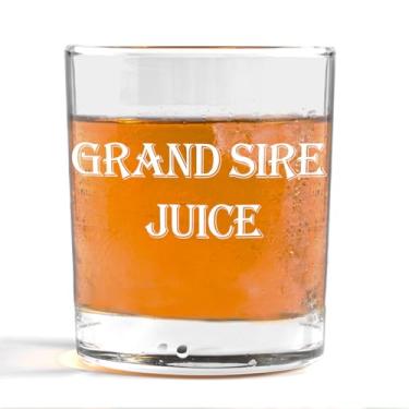 Imagem de ATBWGT Copos de uísque engraçados para vovô, presentes de vovô para o Dia dos Pais, aniversário de netos, suco de vovô, 293 ml, Old Fashion, Lowball Rock Copos para homens bebendo uísque bourbon