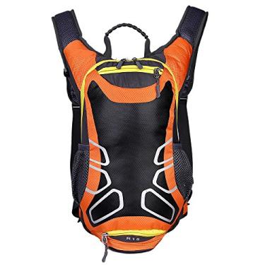 Imagem de Mochila masculina leve OCT17, resistente à água, durável, ajustável, para viagem, ciclismo, caminhada, acampamento, uso ao ar livre, impermeável, Laranja