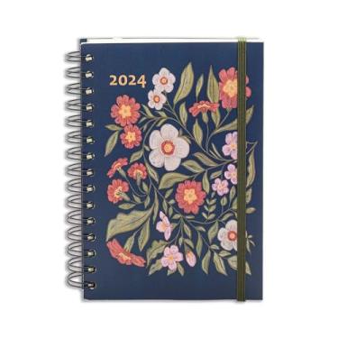 Imagem de AGENDA 2024 TECA ANA LUIZA ESPIRAL DUPLO SEMANAL MÉDIA FLORA