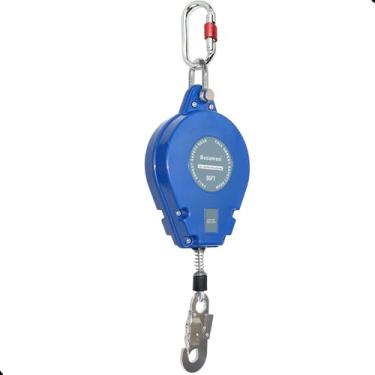 Imagem de Bucamao Linha de vida auto-retrátil, fio de aço de proteção contra quedas SRL, cordão retrátil de segurança de caixa de alumínio, equipamento de telhado EPI