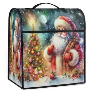 Imagem de Árvore de Natal Santa Claus Art Kitchen Aid Mixers Capa para batedeira 6-8 quartos Auxílio de cozinha resistente à poeira Armazenamento Capas de eletrodomésticos para máquina misturadora Decoração de