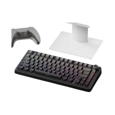 Imagem de Teclado Mecânico Gamer Sem Fio Bluetooth AULA F75 RGB PBT Layout 75% P