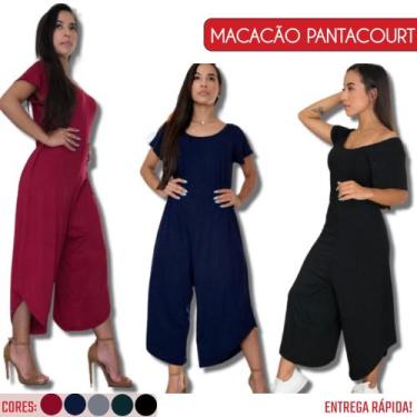 Imagem de Macacão Pantacourt Social Festa Feminino C/ Manga - Wild, Preto, Único
