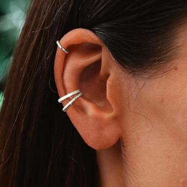 Imagem de Brincos de orelha para mulheres, sem piercing, corrente de strass, cartilagem, acessórios modernos, presentes de amizade, presentes de Natal para mulheres, dia dos namorados