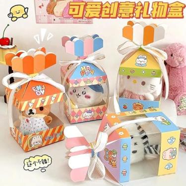 Imagem de Conjunto de caixas de doces fofas de desenho animado, recipientes temáticos de coelho Kawaii para presentes e lanches, embalagem festiva para festas e presentes