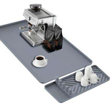 Imagem de Tapete de café antiderrapante de silicone para máquinas de café expresso Ninja Luxe ES601 e ES701, protetor de bancada resistente ao calor para utensílios de cozinha, fritadeiras a ar, máquinas de