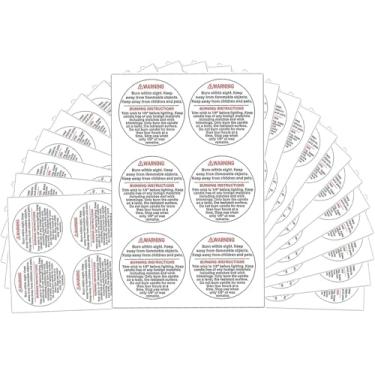 Imagem de Adesivos de vela, etiquetas redondas de 5 cm - 504 peças/pacote, impermeável, vermelho, estilo minimalista, adequado para frascos de vela, latas, votivas