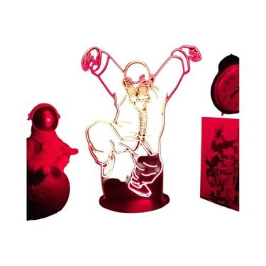 Imagem de Luminária LED Super Saiyan Goku Com Suporte De Acrílico, Decoração De 