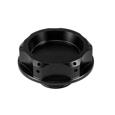 Imagem de X AUTOHAUX Tampa de enchimento de óleo de motor a gás de liga de alumínio preta para Subaru Impreza Outback Legacy