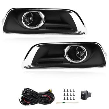 Imagem de RP Remarkable Power, Adequado para lâmpadas de para-choque de luz de neblina transparente Malibu 2013-2015 com chicote de fiação e kit de interruptores FL7174